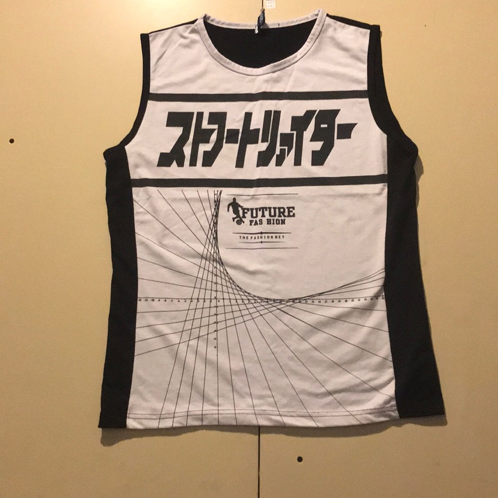 White/Black Tank top